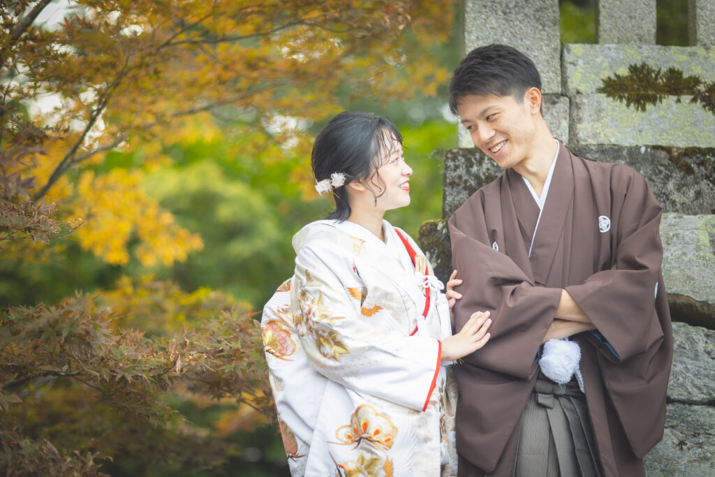 茨城県　フォトウェディング和装の新郎新婦