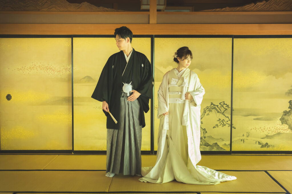 フォトウェディング撮影　和装の新郎新婦
