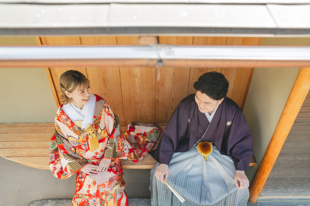 フォトウェディング　和装の新郎新婦