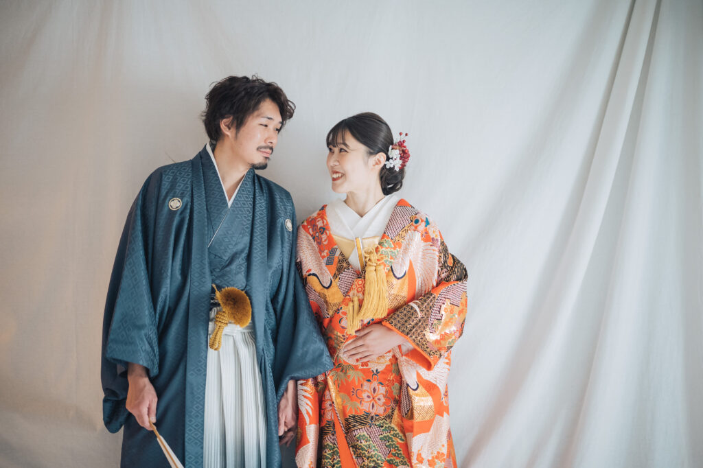 和装の新郎新婦　ウェディングフォト撮影