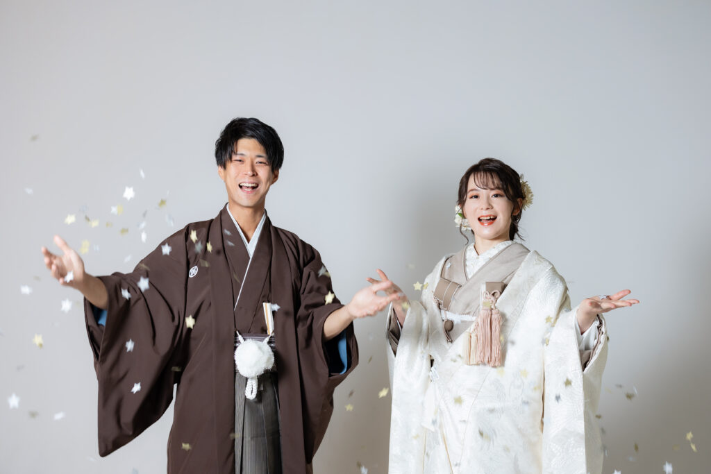 和装スタジオ撮影 コンフェッティー