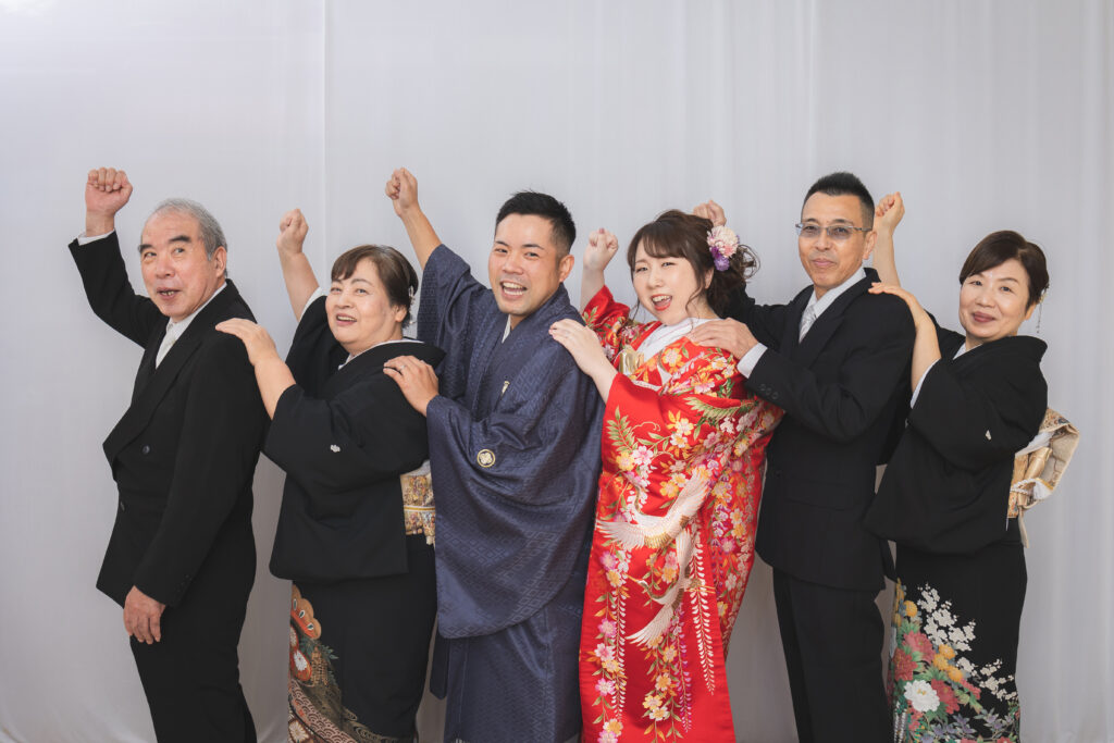 フォトウェディング　家族写真