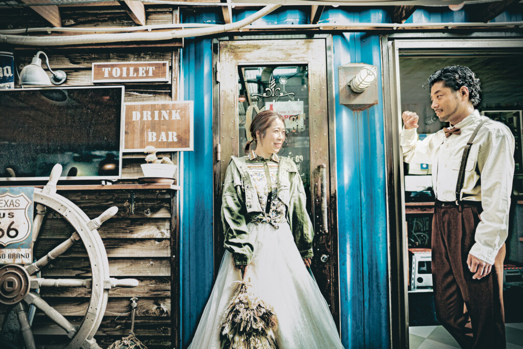 茨城県ウェディング撮影　洋装の新郎新婦