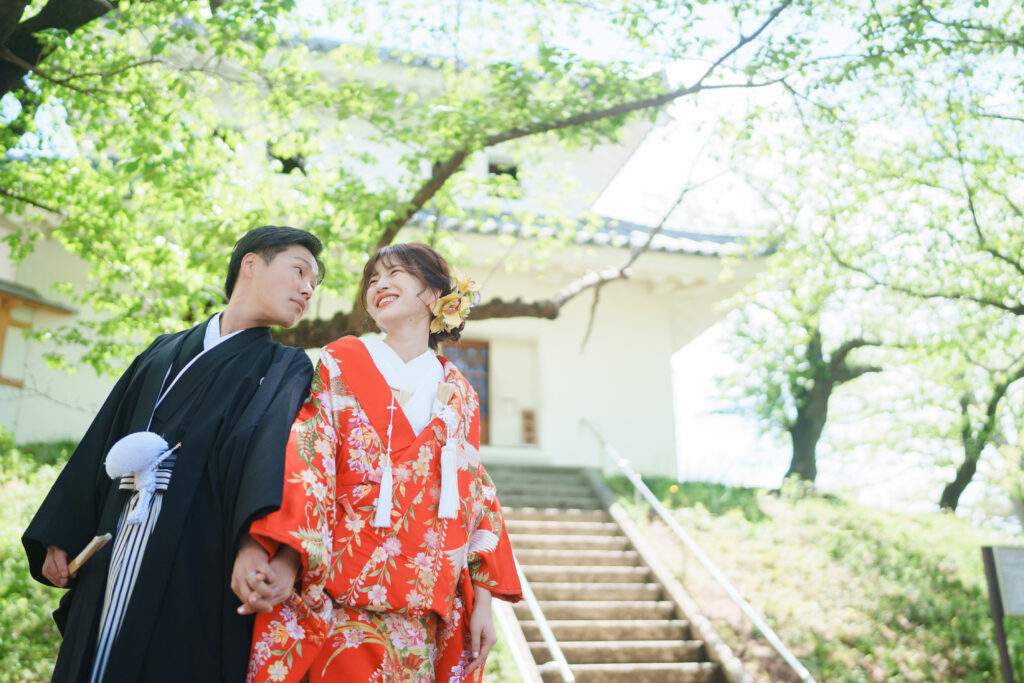 結婚記念写真　和装　ロケーション