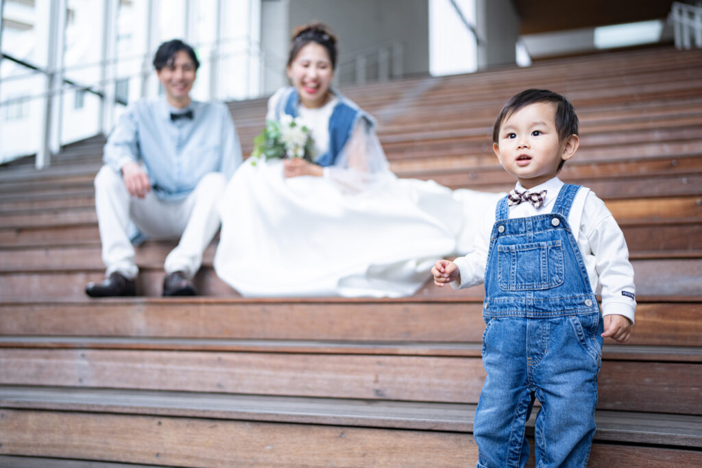 フォトウェディング　洋装撮影　親子